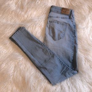 Hollister Super Skinny High Rise Light Wash Jeans